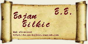 Bojan Bilkić vizit kartica